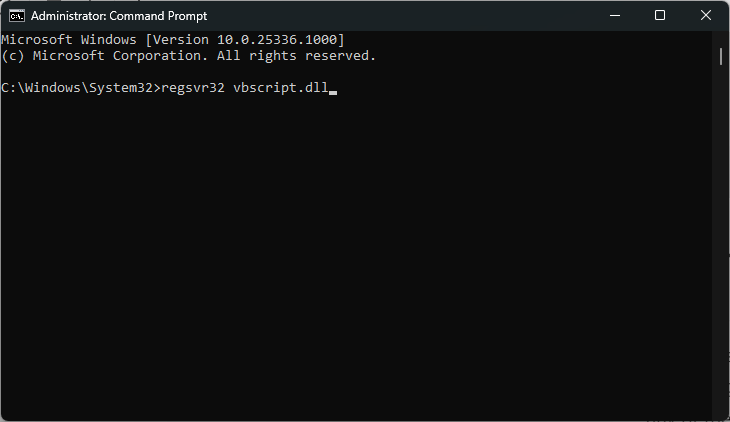 Typing another command in Command Prompt. 