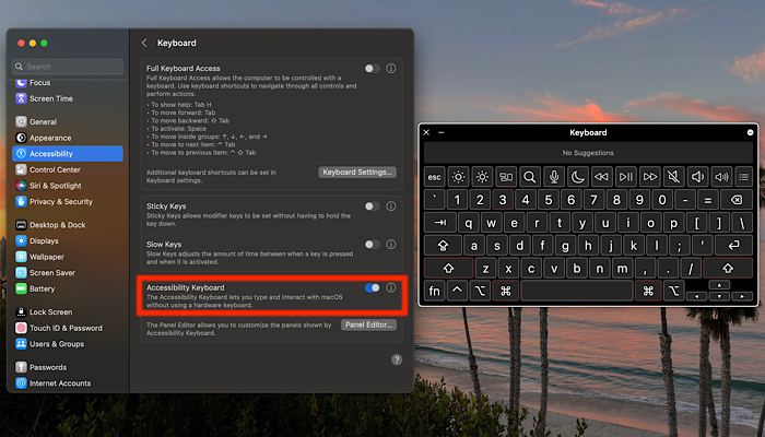 Access Keyboard Mac Settings