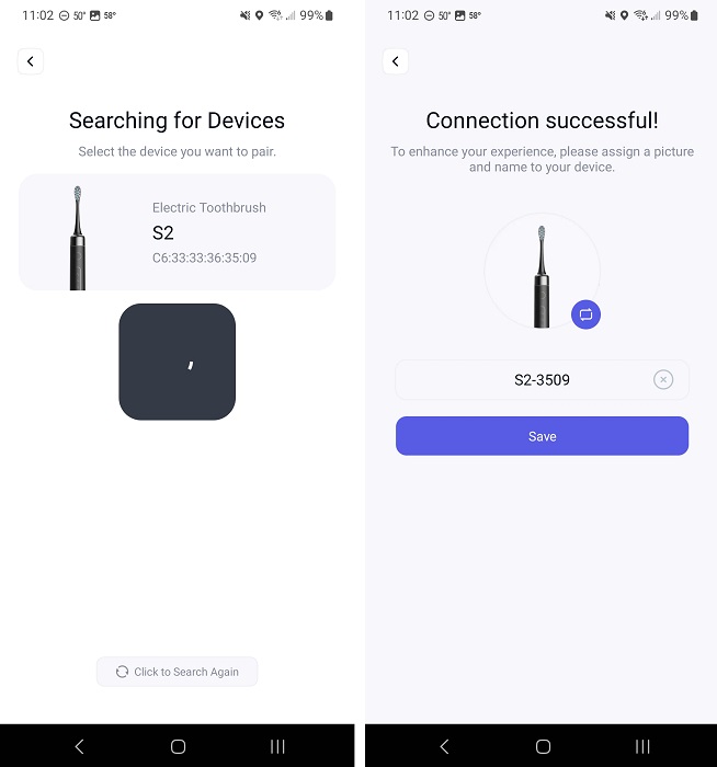 Bitvae Smart S2 Electric Toothbrush Connection