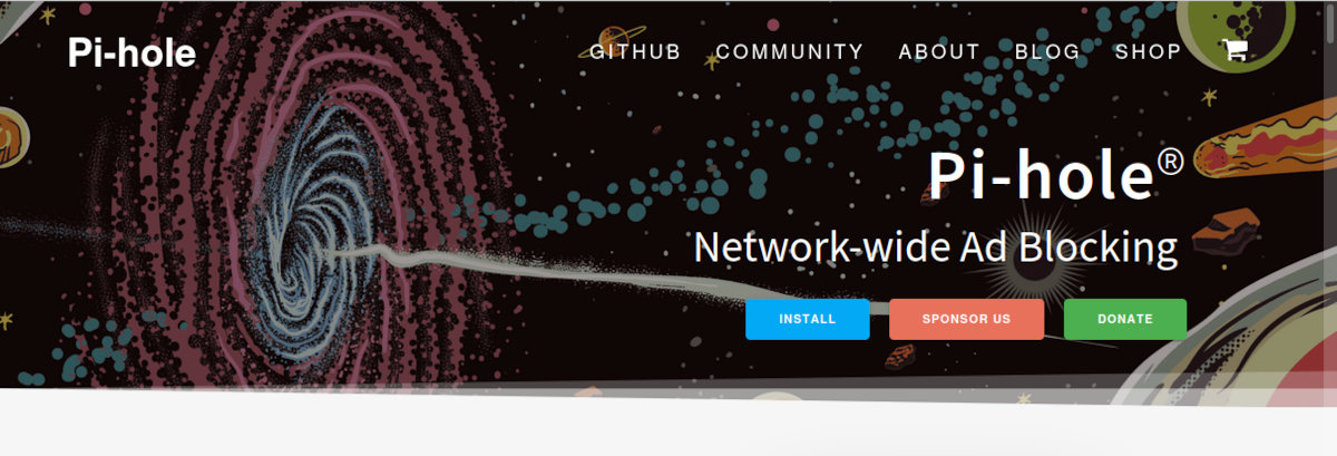 pi-hole-what-is-pi-hole A screenshot of the Pi-Hole website header.