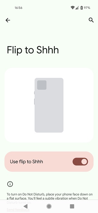 Flip to Shh option under Digital Wellbeing on Pixel phones. 