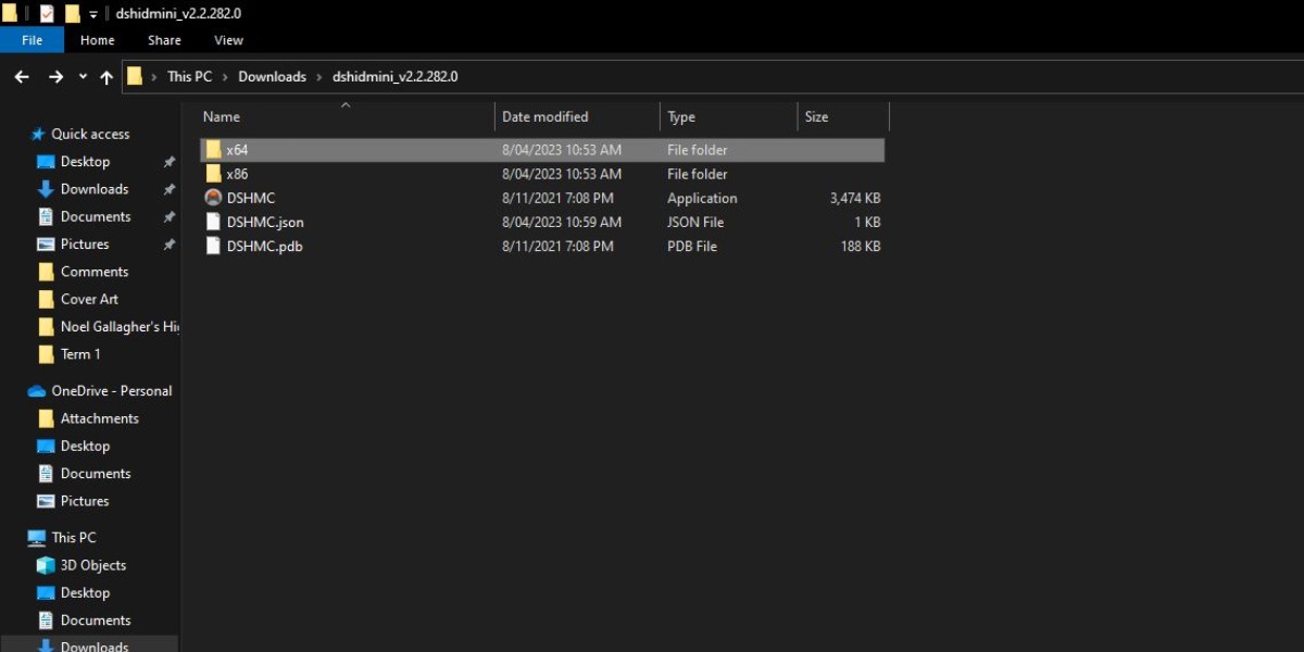 Opening up the "dshidmini" folder in File Explorer. 