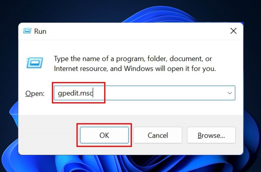 Typing "gpedit.msc" in Run window. 
