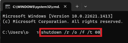 Executing command in Command Prompt in Windows. 