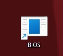 BIOS shortcut view on desktop. 