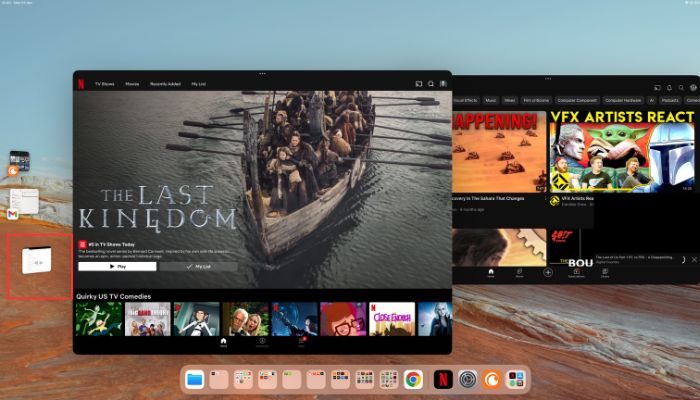 Ipad Extended Drag thumbnail to center stage