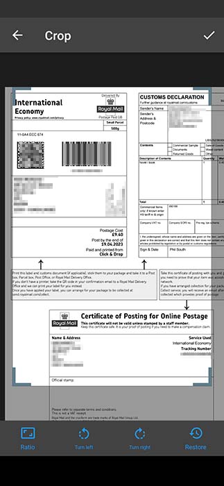 Nelko Thermal Label Printer App Crop Label