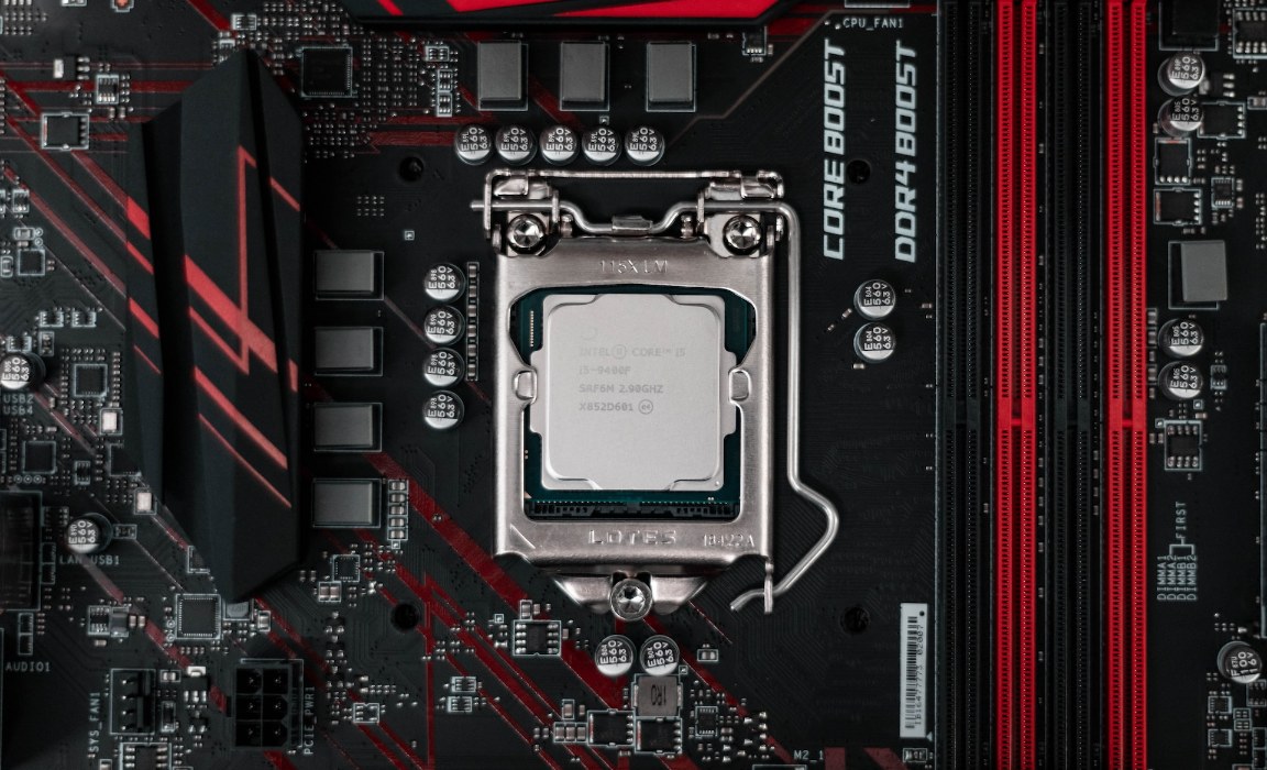 CPU inside computer visible.