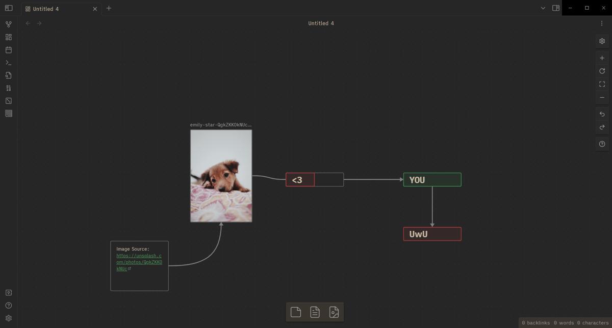 Obsidian Canvas Arrows Puppy Heart You Uwu