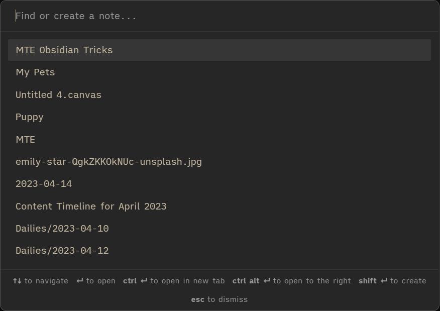 Obsidian Ctrl O Find File Or Make New Note