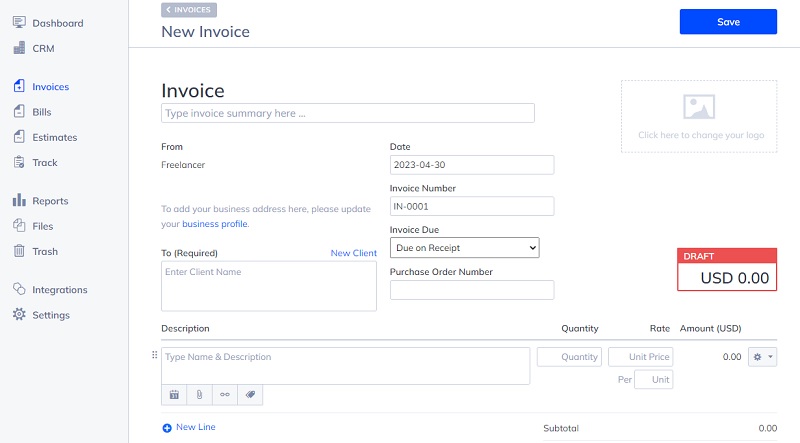 Online Tools To Create Invoices For Free Hiveage