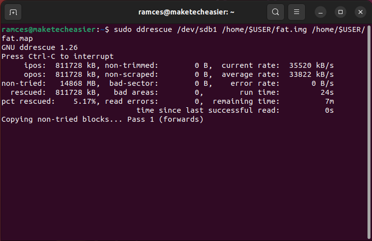 A screenshot showing the fat imaging process.