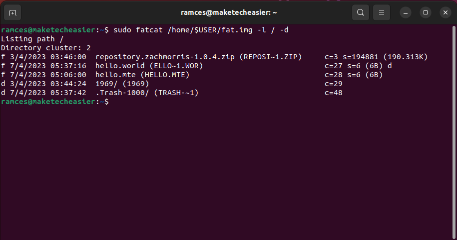A screenshot showing the contents of the image file.