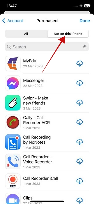 See Recently Deleted Apps Ios App Store Not On This Iphone