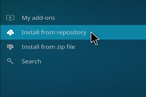 Kodi With Iagl Install From Repository A picture of Kodi's repository addon installer.