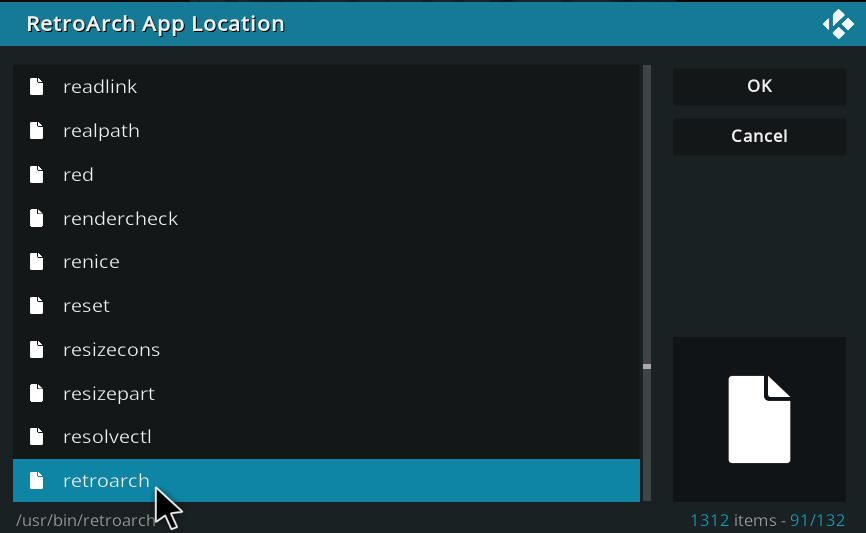 A picture showing the Retroarch binary link.