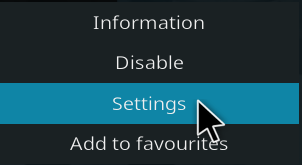 A picture highlighting the Settings option.
