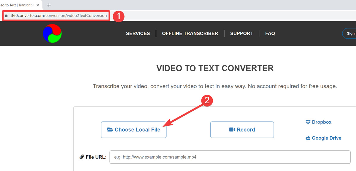 Audio To Text Opening 360converter