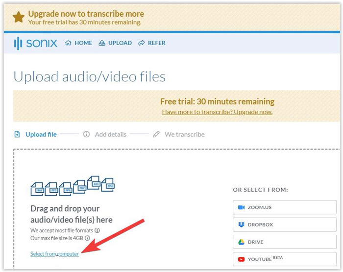 Audio To Text Uploading Audio File 3