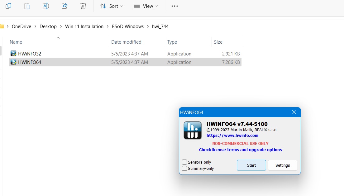 Initializing HWinfo from extracted folder. 