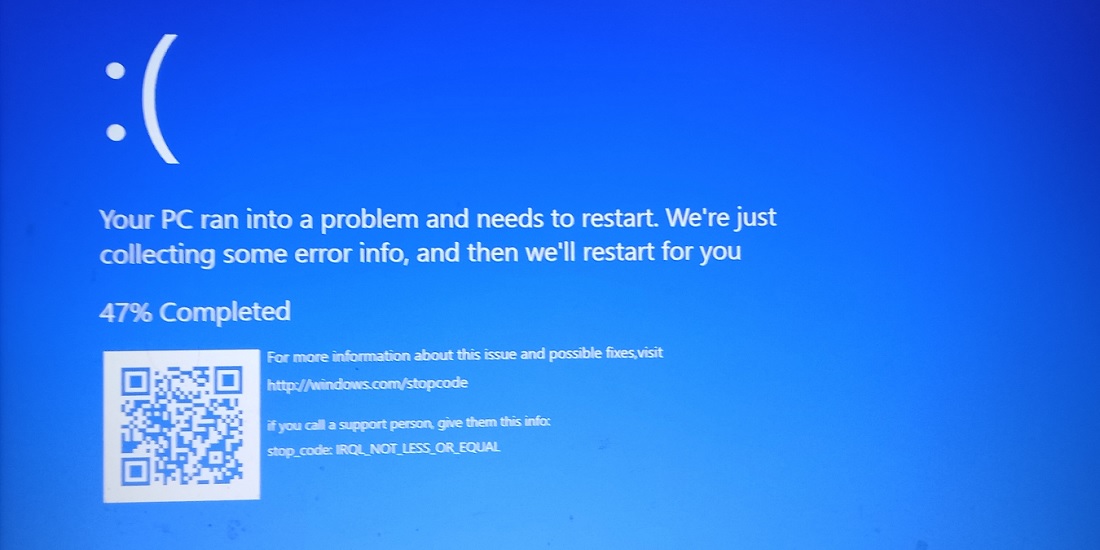 BSoD error with stop code IRQL_NOT_LESS_OR_EQUAL in Windows 11.