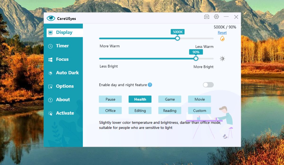 CareUEyes app in action.