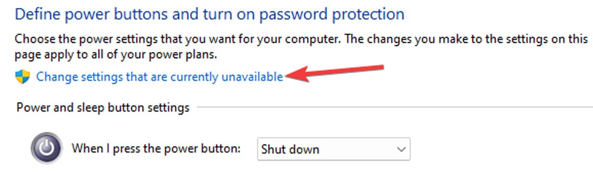 Change Settings Currently Unavailable