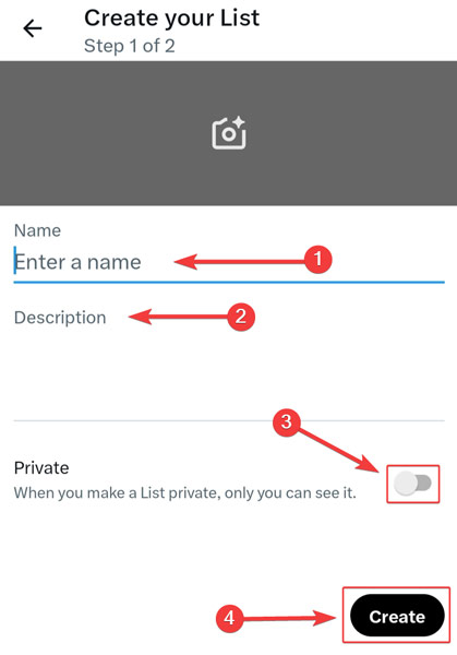 Choose Your Lists Name