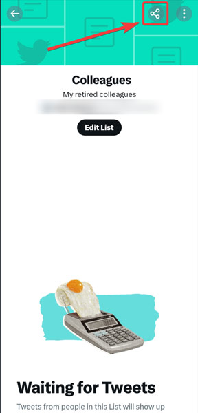 Click On Share List Icon