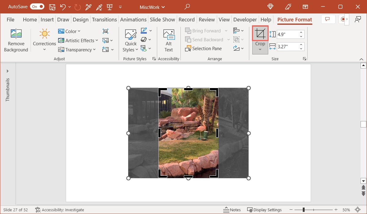 Crop to Aspect Ratio in PowerPoint