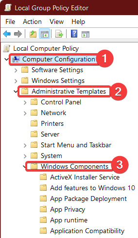 Disable Smartscreen Group Policy Editor