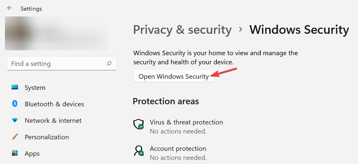 Disable Smartscreen -  Open Windows Security Settings