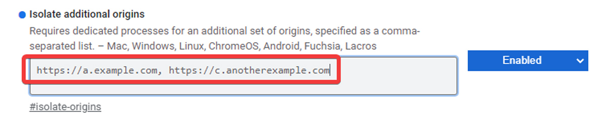 Disable Strict Type The Urls You Want To Isolate