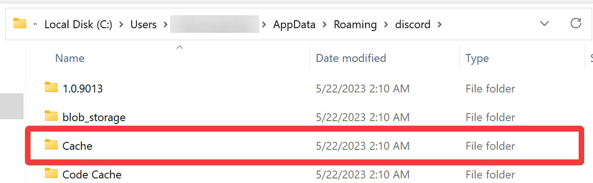 Discord Screen Opening The Cache Folder