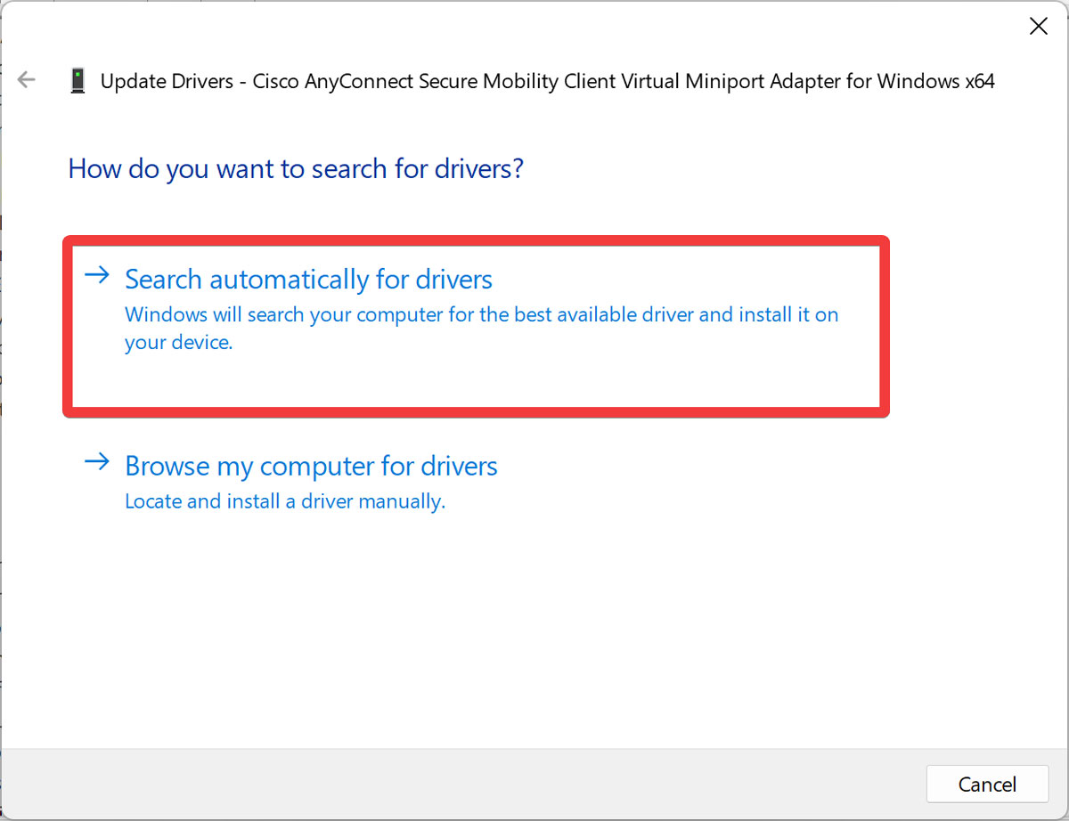 Discord Screen Searching Automatically For Display Adapter Drivers