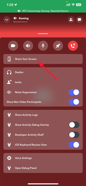 Discord Screen Sharing Your Screen On Discord On Iphone