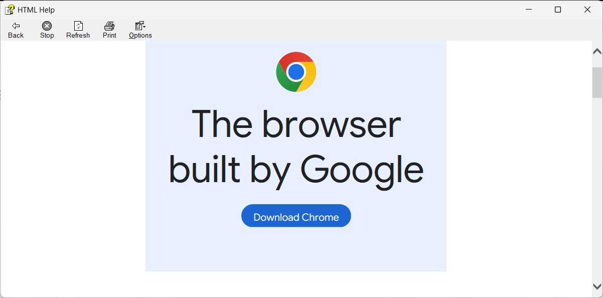 Download page on Microsoft HTML Help. 