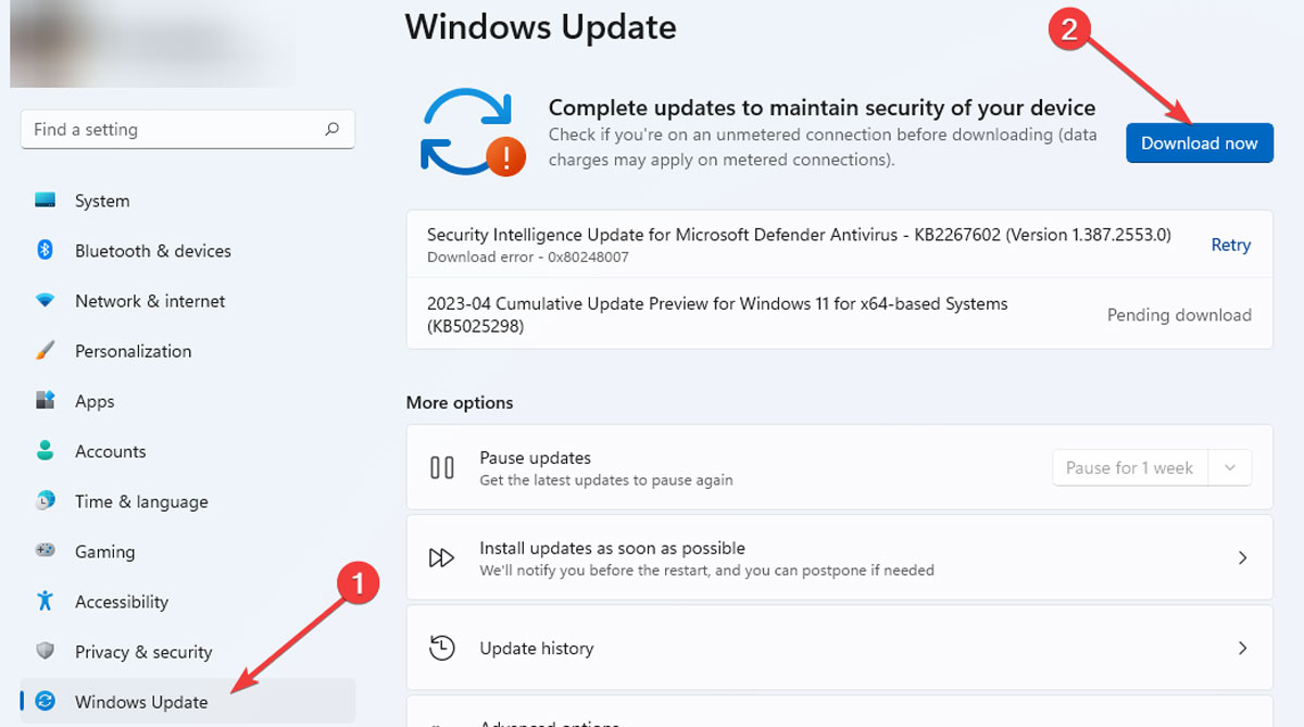 Download Windows Updates