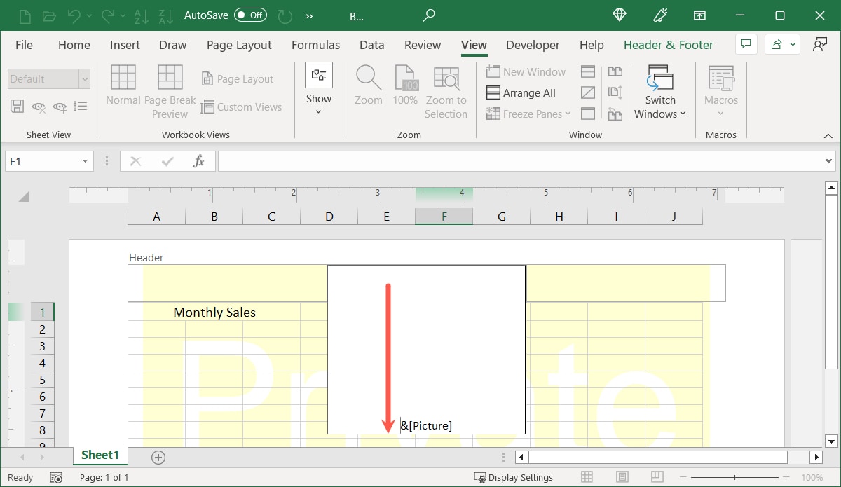 Line breaks before the Picture control
