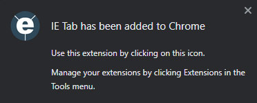 Extension Installation Confirmation