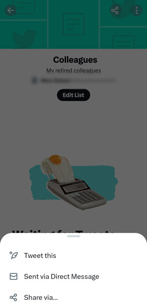 List Sharing Options