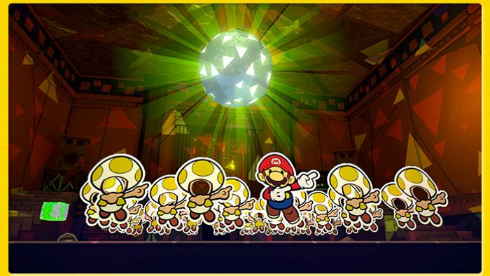 Paper Mario: The Origami King in-game view.