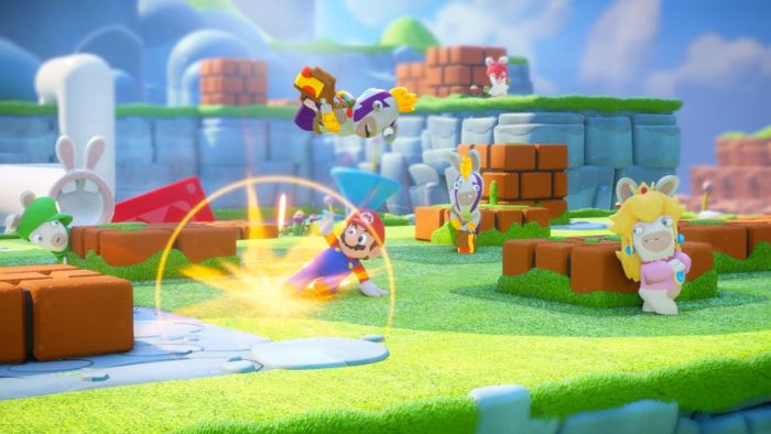 Mario + Rabbids Kingdom Battle in-game view.
