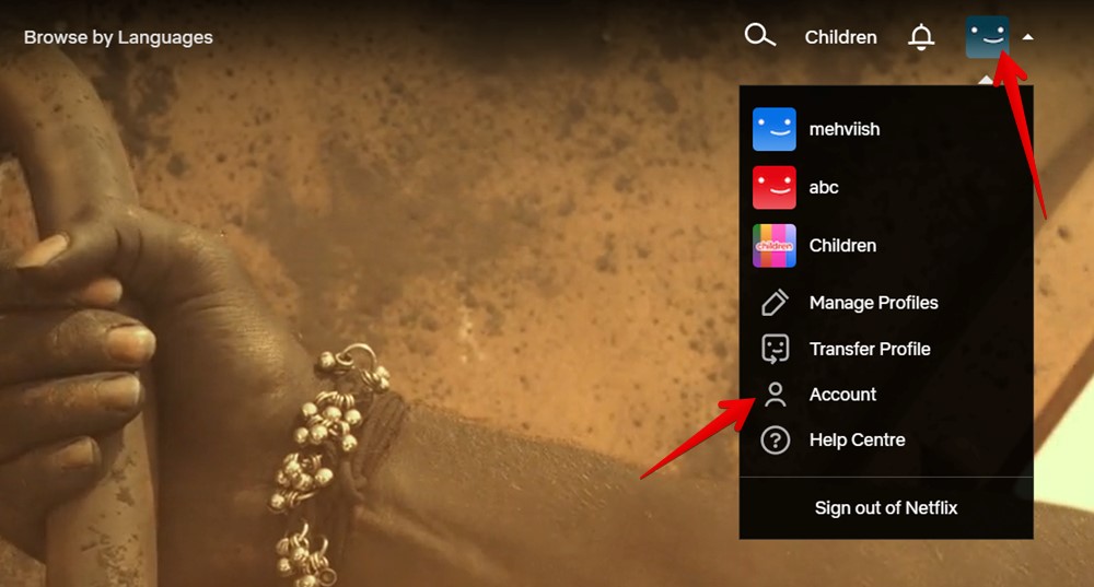 Netflix Website Account