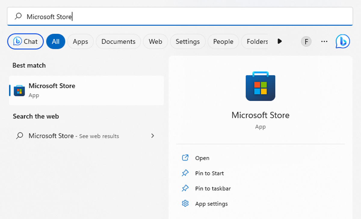 Open Microsoft Store