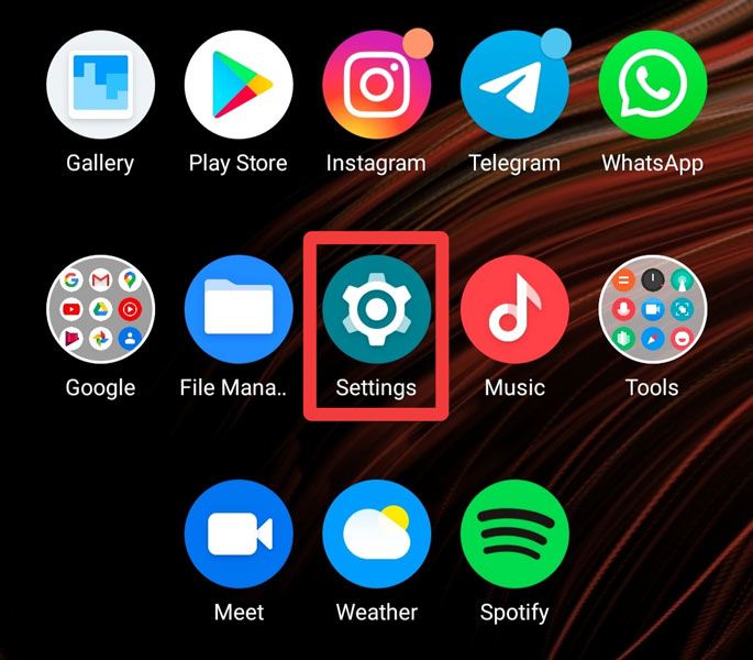 Open Android Settings
