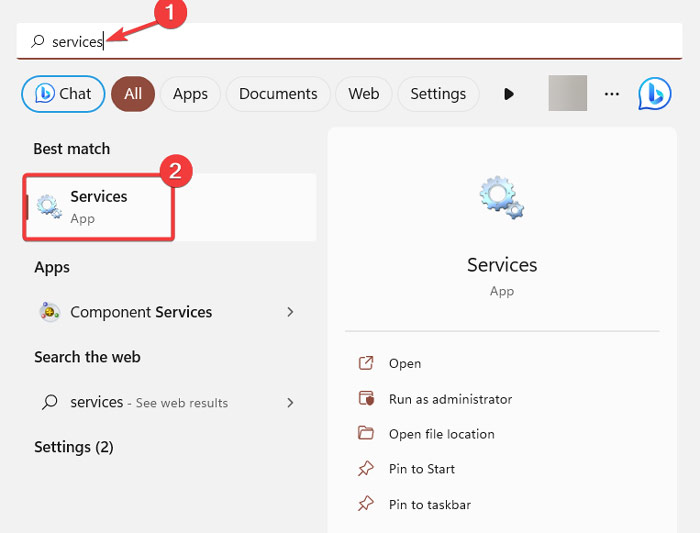 Open The Services App