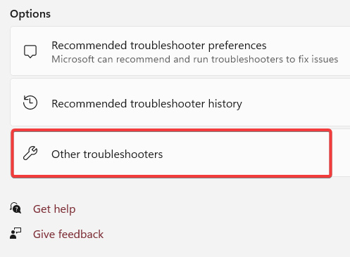 Other Troubleshooters
