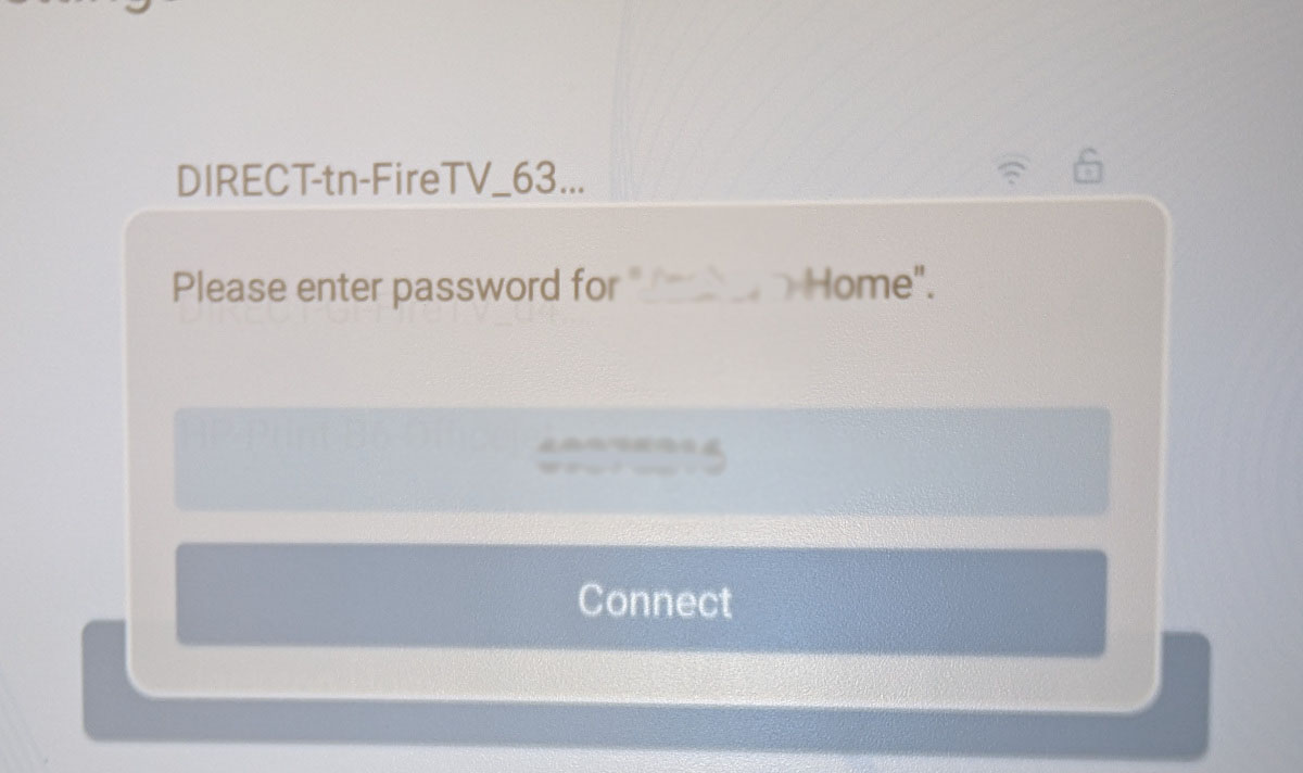 View of Wifi Setup for AuKing Projector