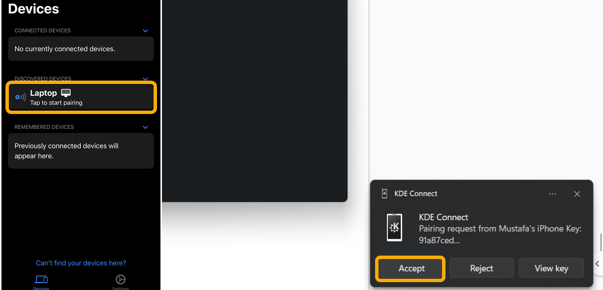 Pair With Kde Connect